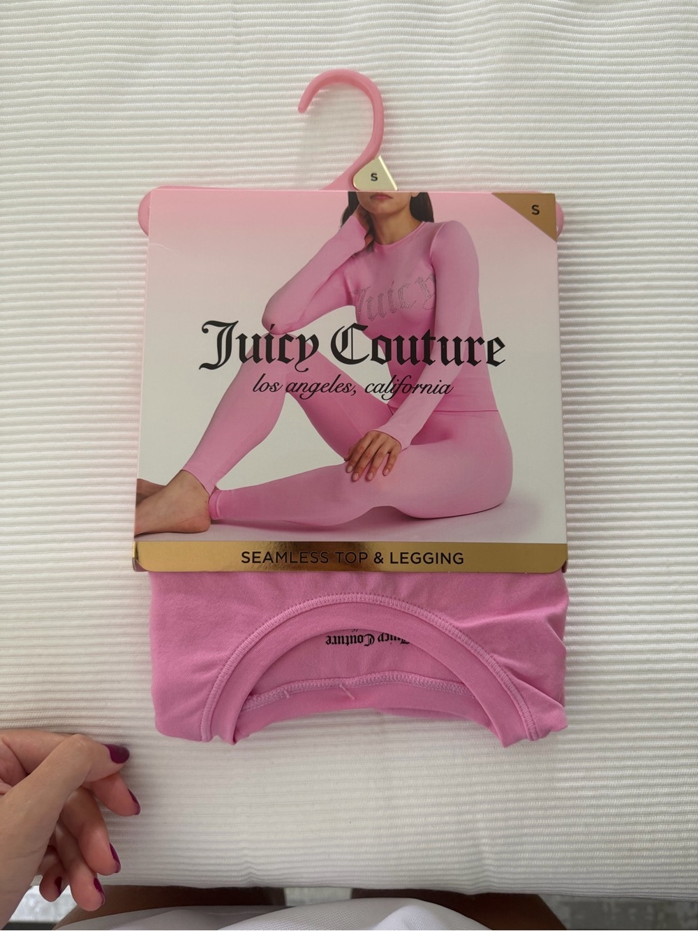 NWT Juicy Couture Pink Seamless Top & Legging Set